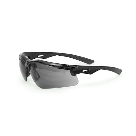Radians Thraxus, Safety Glasses, Anti-Scratch, Smoke Lens, Black Frame, Half-Frame TXC1-20ID